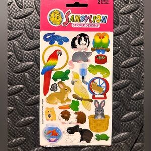 Vintage Rare SandyLion 2001 House Pets Stickers 2 Sheets New In Package NWT